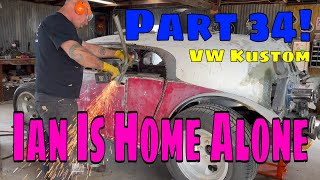 Part 34! 1968 VW Radical Kustom 👽 Ian Roussel Gets Into The Structure Of The Door