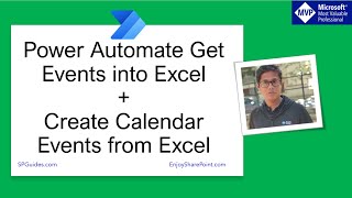 power automate get calendar events into excel | create calendar events from excel in power automate