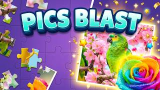 Pics Blast: Drop Jigsaw Puzzle Game Gameplay Android Mobile screenshot 4