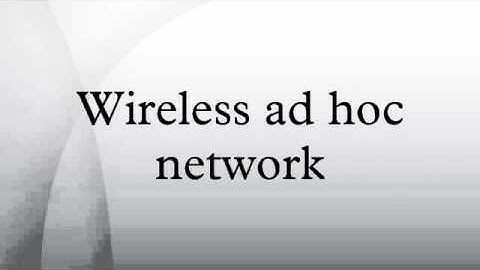 Wireless ad hoc network