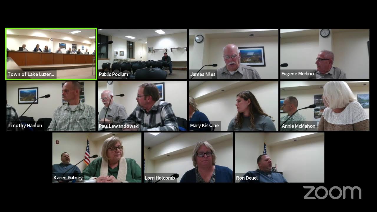 Town of Lake Luzerne's Town Board Meeting 12/11/23 YouTube