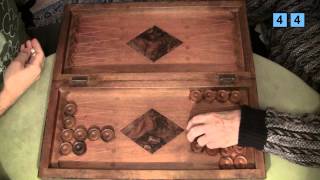 Me and Grandma Playing Backgammon: Round #3 [ASMR: Indiscernible, Tapping, Male/Female, Dice, Wood]