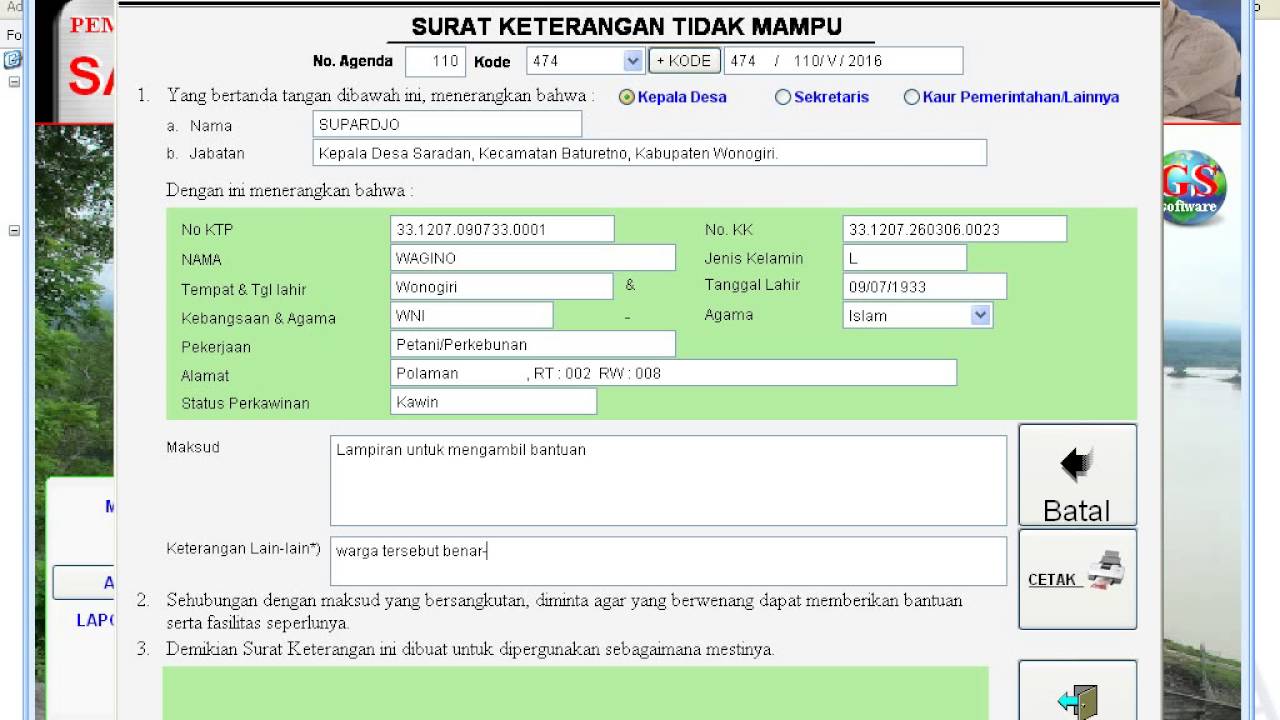 Tutorial Cara Buat Surat Keterangan Tidak Mampu