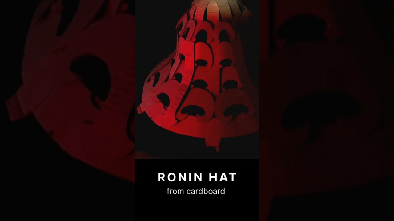 Шляпа самурая Ронина из картона 