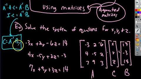 Solving Systems Using Matrices (Algebra 2)