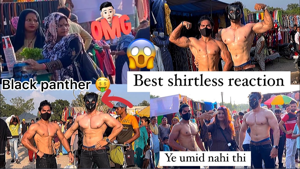 When bodybuilder goes shirtless in public | girl's epic reactions 😱| public reaction |faisal af