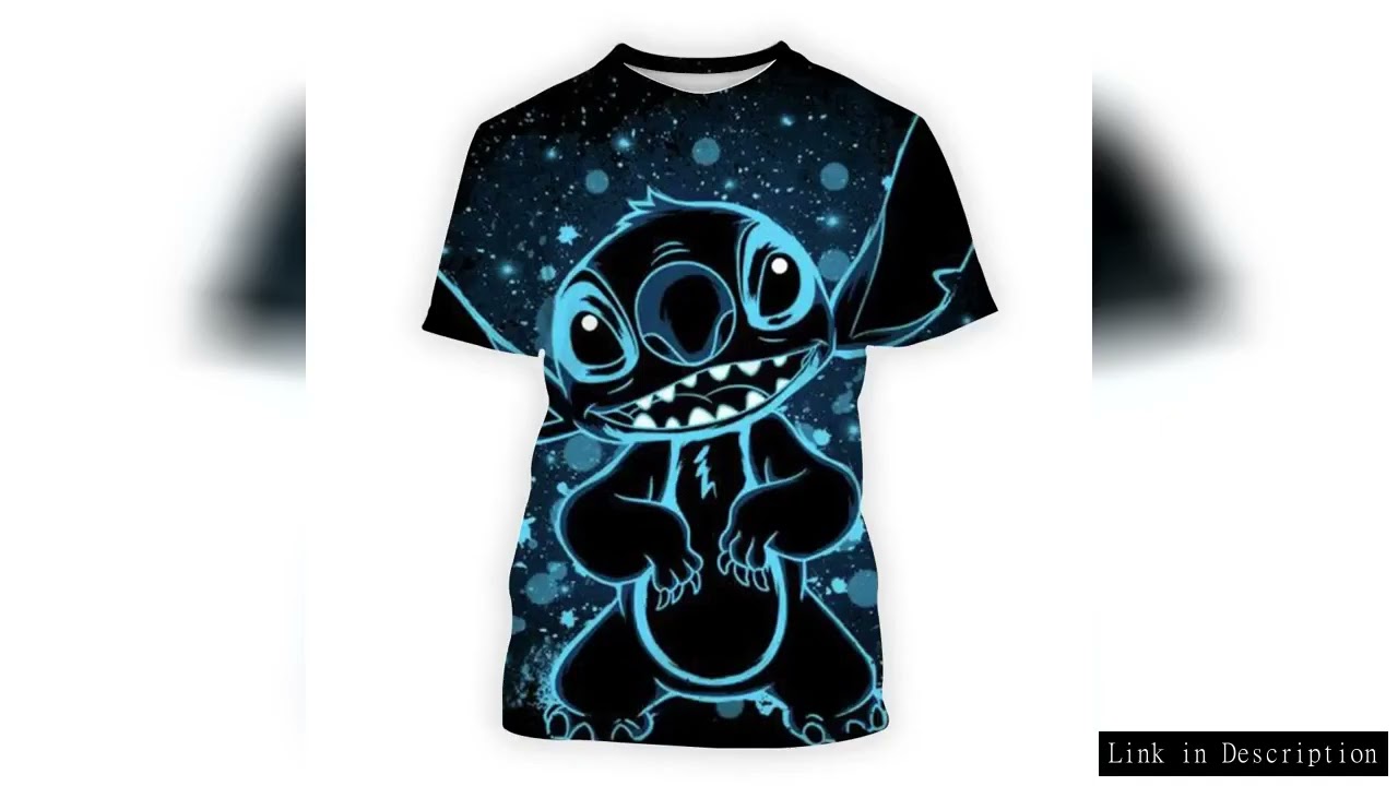 2024 Disney Anime Lilo Stitch 3d Print T Shirt Kid Tops Tee T-shirt Women Man Unisex Summer Short Sl