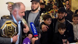 Massive Welcome For Islam Makhachev In Dagestanchdan Returns Home