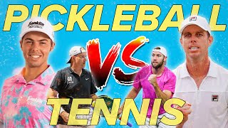 Pickleball PROS vs Tennis PROS - HIGHLIGHTS - (Ben Johns & Matt Wright VS Jack Sock & Sam Querrey)