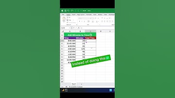 ✅add minutes to times in Excel⏳#exceltips #exceltipsandtricks #excelformulaforjobinterview