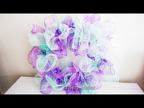 DIY: Ruffle Scrunch Easter Deco Mesh Wreath || Quick and Easy