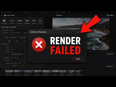 How to fix render job failed error in Davinci Resolve