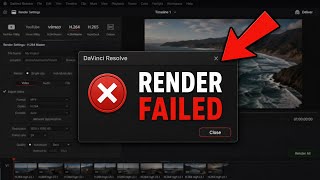 How to fix render job failed error in Davinci Resolve