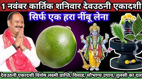 01 नवंबर देवउठानी एकादशी, सिर्फ 1 हरा नींबू वाला उपाय माताएं बहनें जरूर करें #Pradeep Ji Mishra#upay