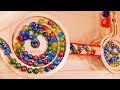 マーブルランレースASMR HABAのロングウェーブスロープ&ボーネルンド 2 Marble run rolling ball HABA Long Wave Slope and BorneLund