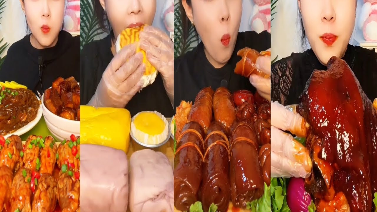 Chinese Pork Belly, Brain, Elbow, Skin Roll, Noodles, Hamburger Cake,Taro,Jelly & Lava Towel Roll!