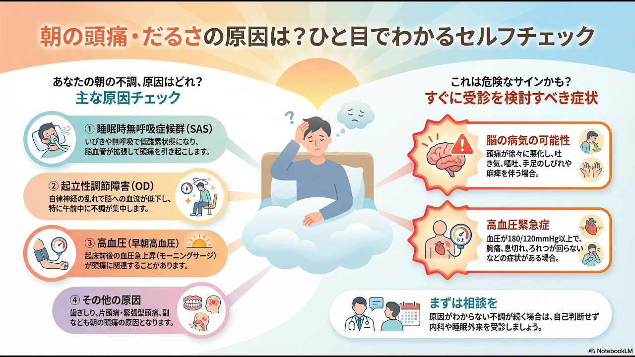 寝起き 頭痛 い