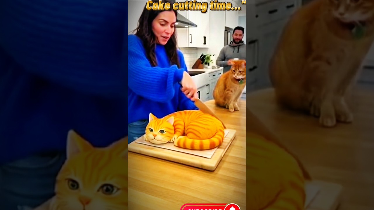 Cat Goes Crazy During Cake Cutting 😹 | Funny Cat Reaction Attacks Human | Viral Cat Video”