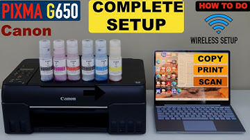 Canon Pixma G650 Setup, Install Print Heads, Fill Ink Tank, Wireless Setup Windows, Review !!
