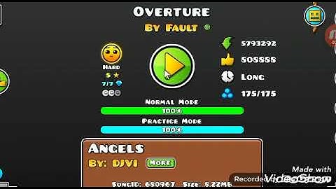 Geometry dash (Fire Gauntlet) (OverTure)