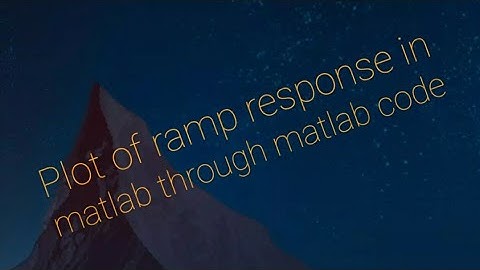 Plot of ramp response in matlab through matlab code