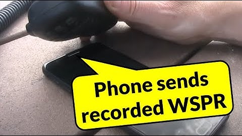 Use a mobile phone to send recorded WSPR