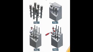 تركيب الوصلات الميكانيكية كابلر Rebar mechanical couplers