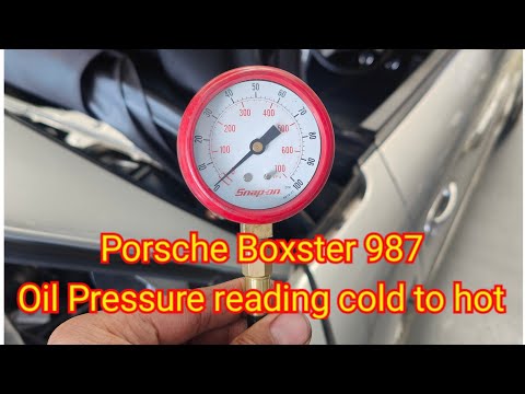 Porsche 987 Boxster D.S – Testing oil pressure from cold to hot – all readings displayed