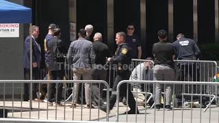Suspect in custody after starting fire outside New York federal building, FBI says