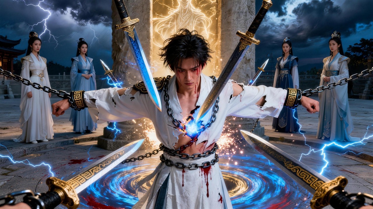 Genius Pedang Dikhianati Keluarga, Dikurung Rantai & Ribuan Pedang, Kekuatannya Dirampas