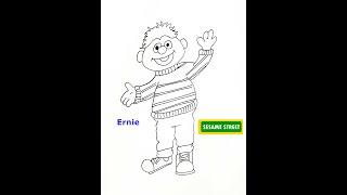 How To Draw Ernie From Sesame Street Animation Step By Step 