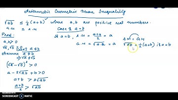 Arithmetic Geometric Mean Inequality
