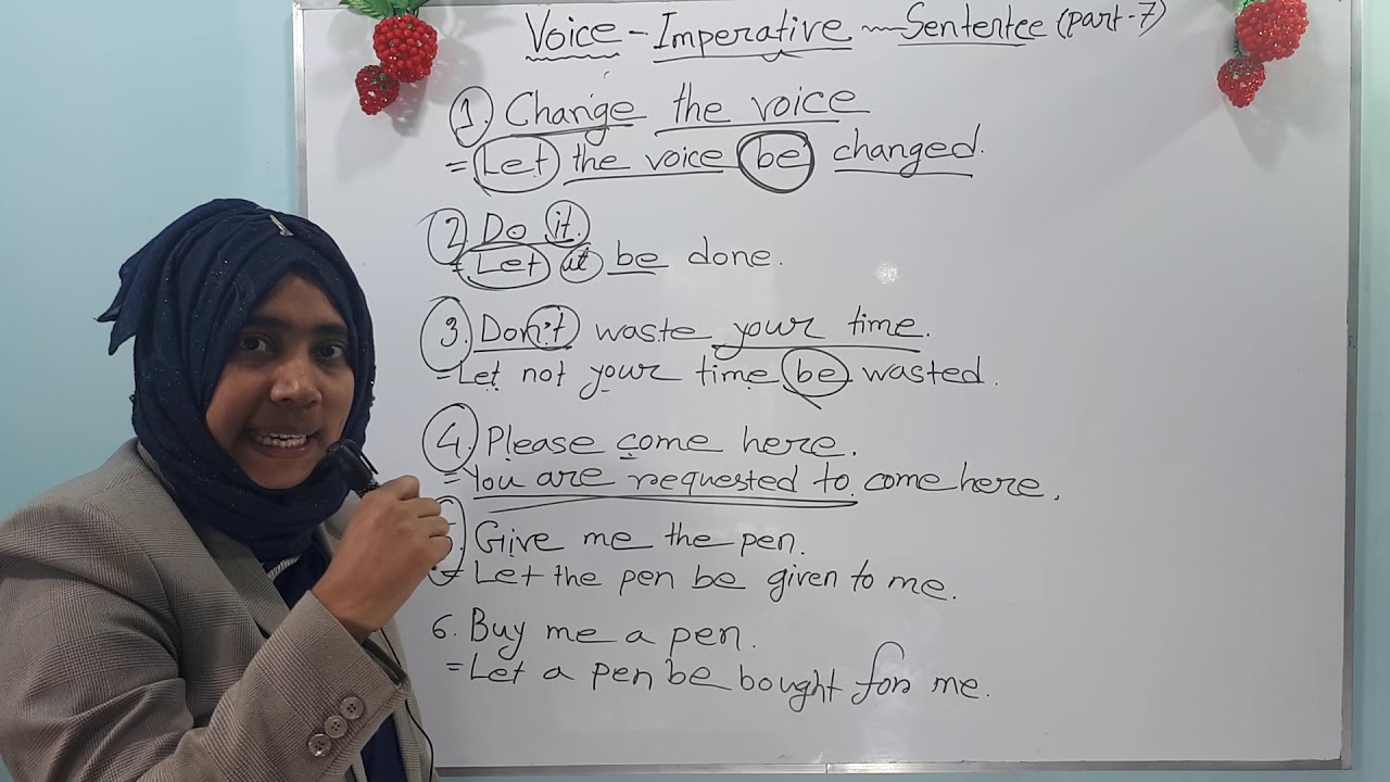 Imperative Voice Example Voice in Imperative Sentence(part -7) - YouTube