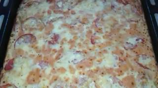 Супер вкусная пицца из жидкого теста! Супер вкусная пицца из жидкого теста!