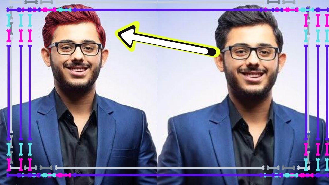 Changing Carryminati's Hair Colour Using Autodesk Sketchbook on Mobile | How to change hair color