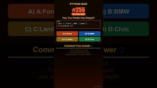 Python Quiz #255 — Can You Predict the Output? #shorts #python