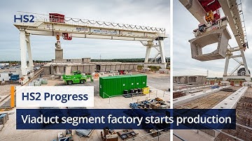 HS2’s giant viaduct segment factory starts production in the Midlands