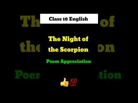 The night of the scorpion appreciation