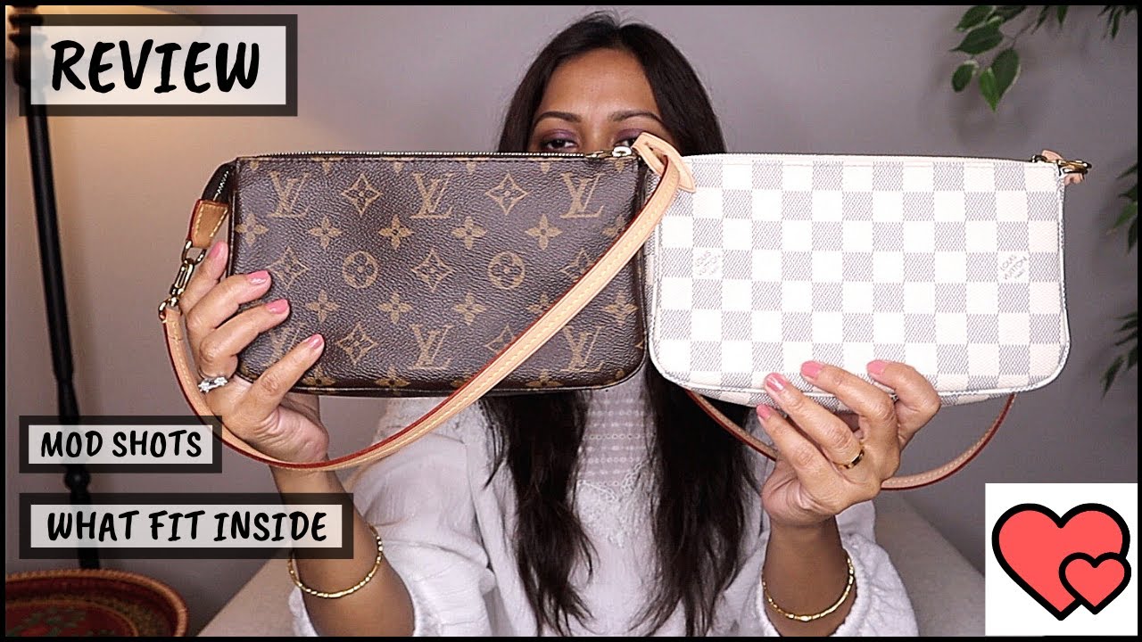 LOUIS VUITTON POCHETTE ACCESSOIRES NM REVIEW WITH MOD SHOTS AND WHAT FIT  INSIDE 
