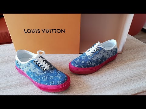 Louis Vuitton, Shoes, Louis Vuitton Trocadero Logo Denim Sneaker