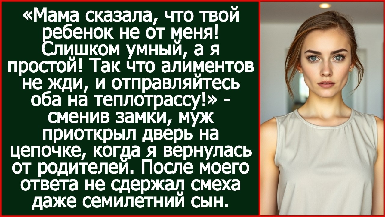 Мама сказала, что ребенок не от меня! Так что алиментов не жди, и отправляйтесь оба на теплотрассу!