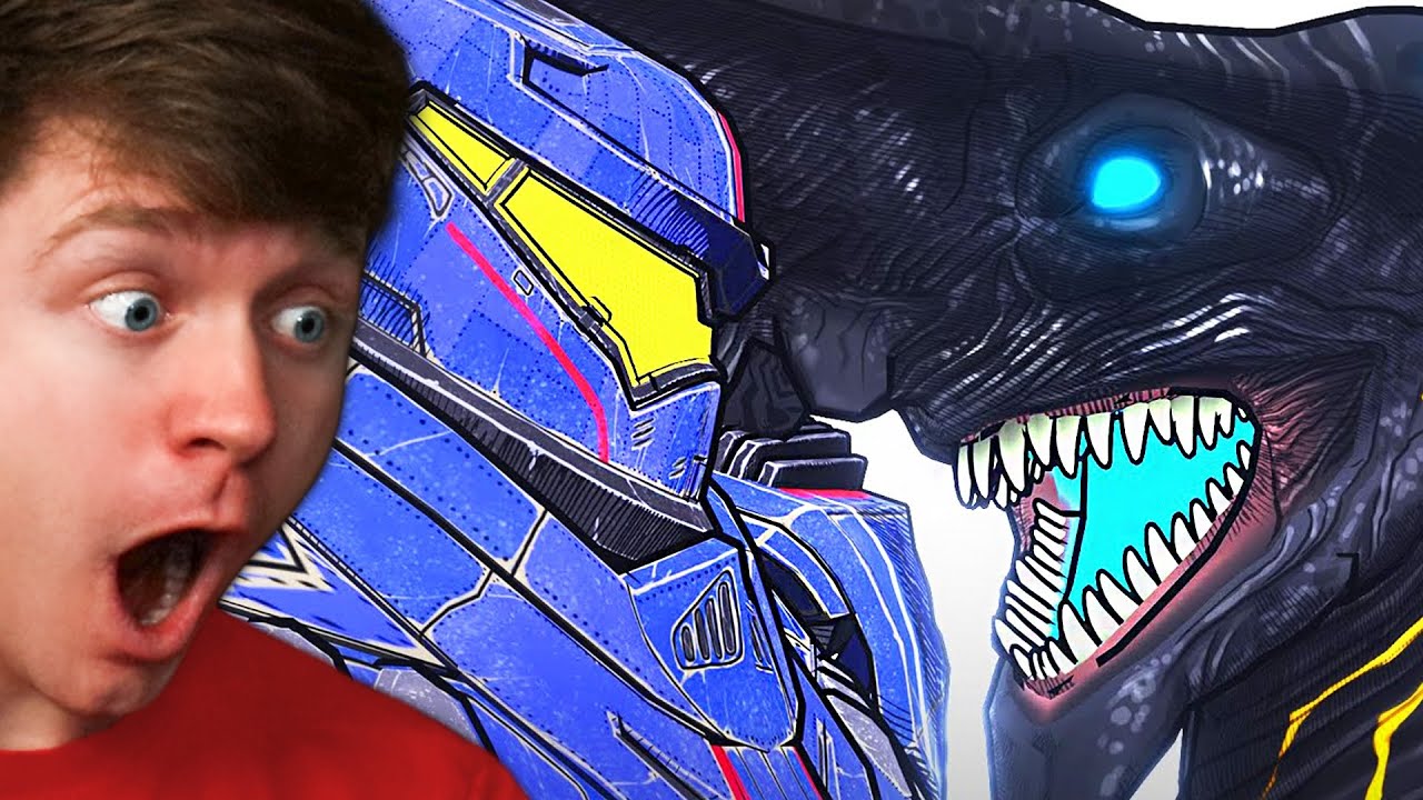 Reacting to GIPSY DANGER vs KNIFEHEAD the FIGHT!
