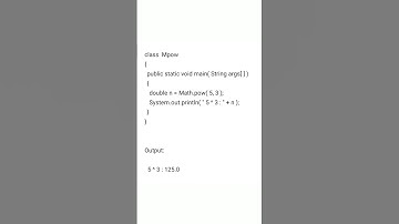 Math.pow function example , Java program to calculate power of a number #shorts_javaprogramming 👍🏻..