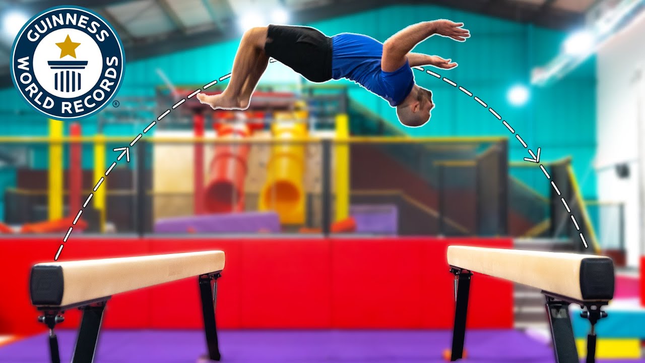Furthest BACKFLIP Between Two Beams NEW WORLD RECORD! YouTube