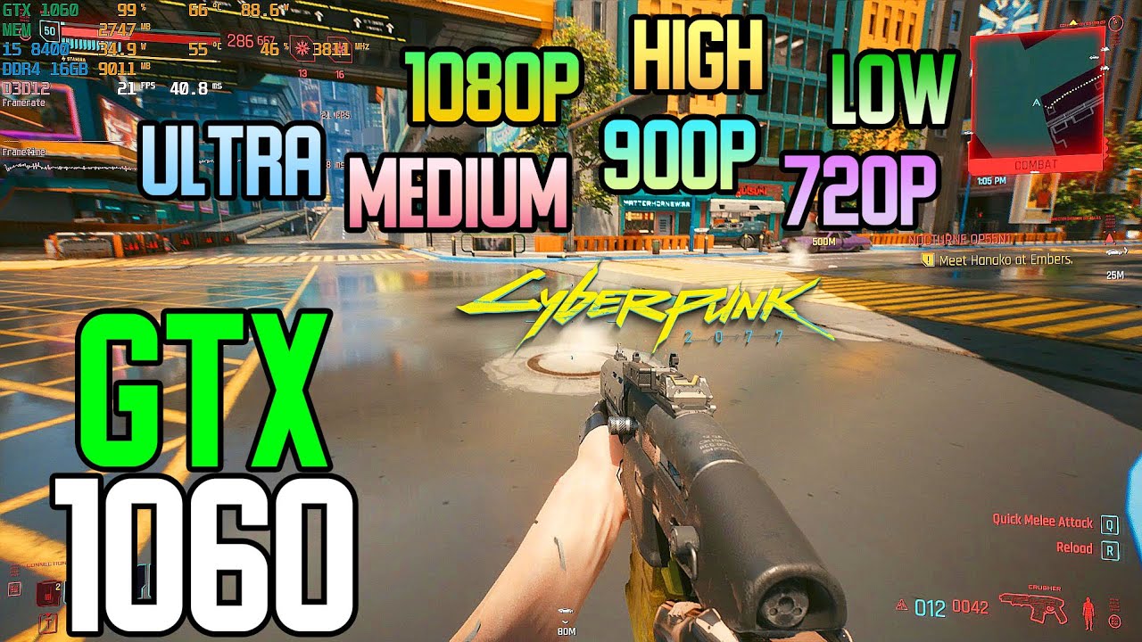 GTX 1060 3gb | i5 8400 | Cyberpunk 2077 1.3 PATCH  | All Settings | 1080p | 900p | 720p