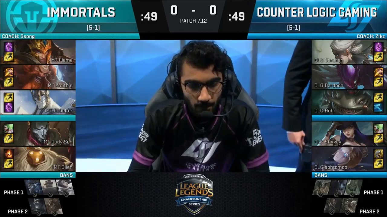 IMT vs CLG Highlights Game 1 NA LCS Summer 2017 Immortals vs Counter Logic Gaming W4D1