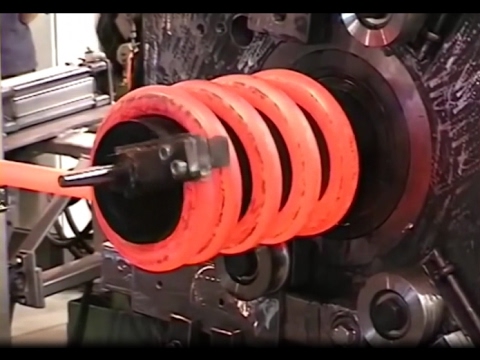 How car springs is made - Coil large spring