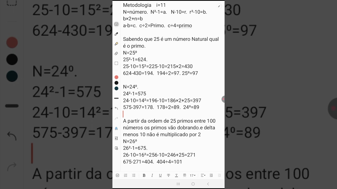 Metodologia para classificar números primos 