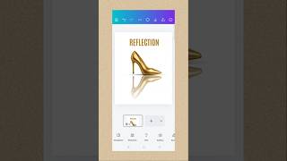 ✨Canva Reflection Effect Tutorial | Image & Text Reflection in Canva | Trending Design Trick #shorts