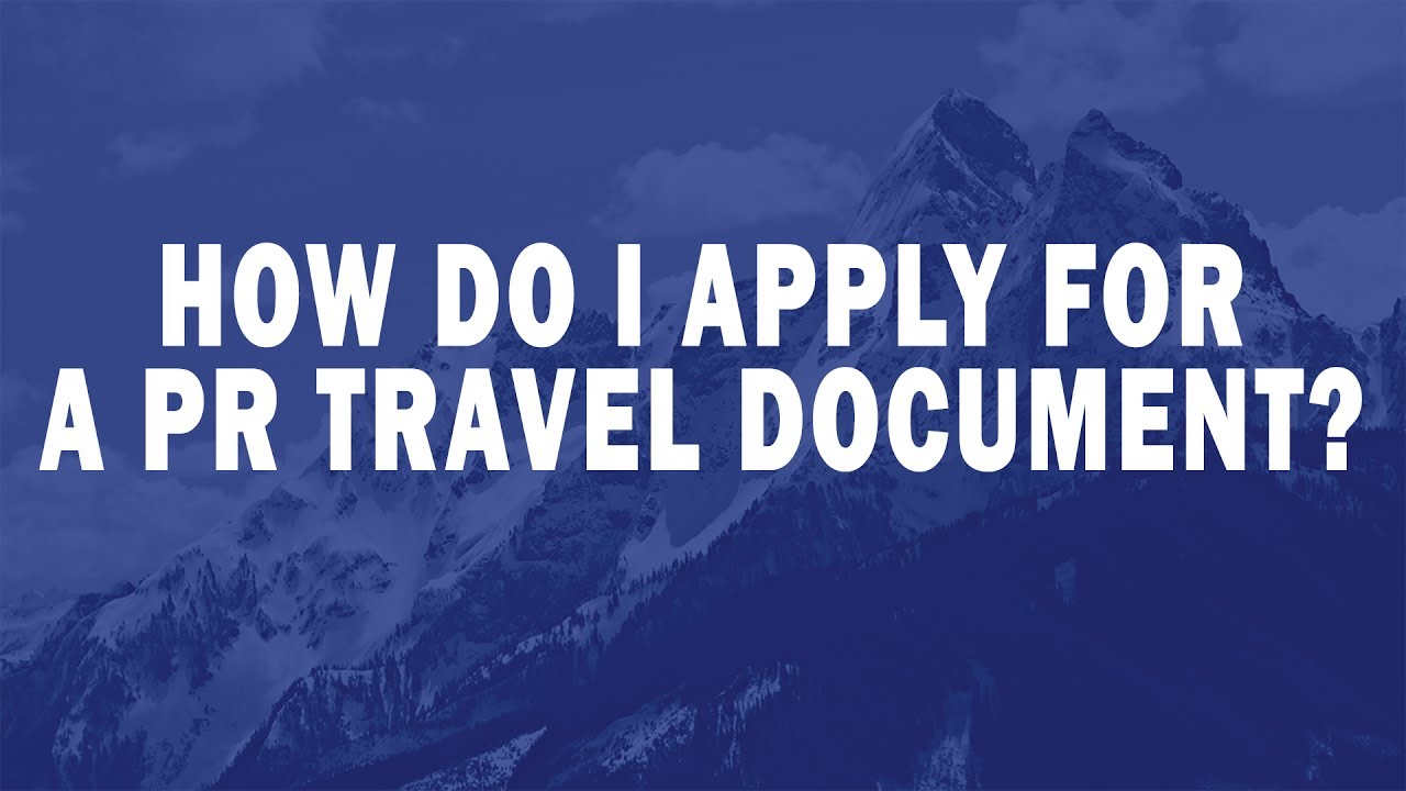 how to get pr travel document